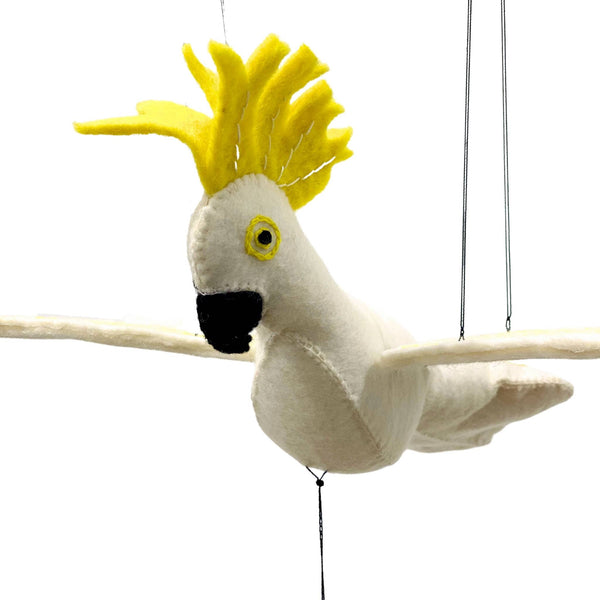 Felt Cockatoo Mobile - Nepal