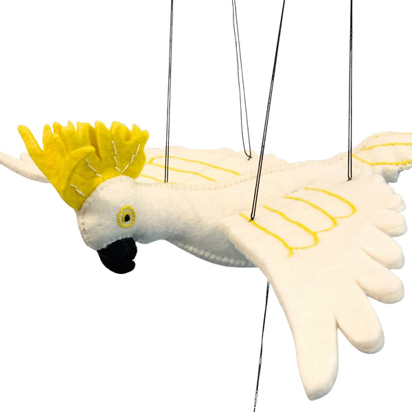 Felt Cockatoo Mobile - Nepal