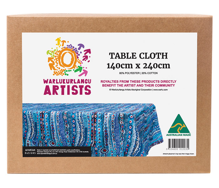 Tablecloth - Murdie Morris Art - Blue Design - Australia