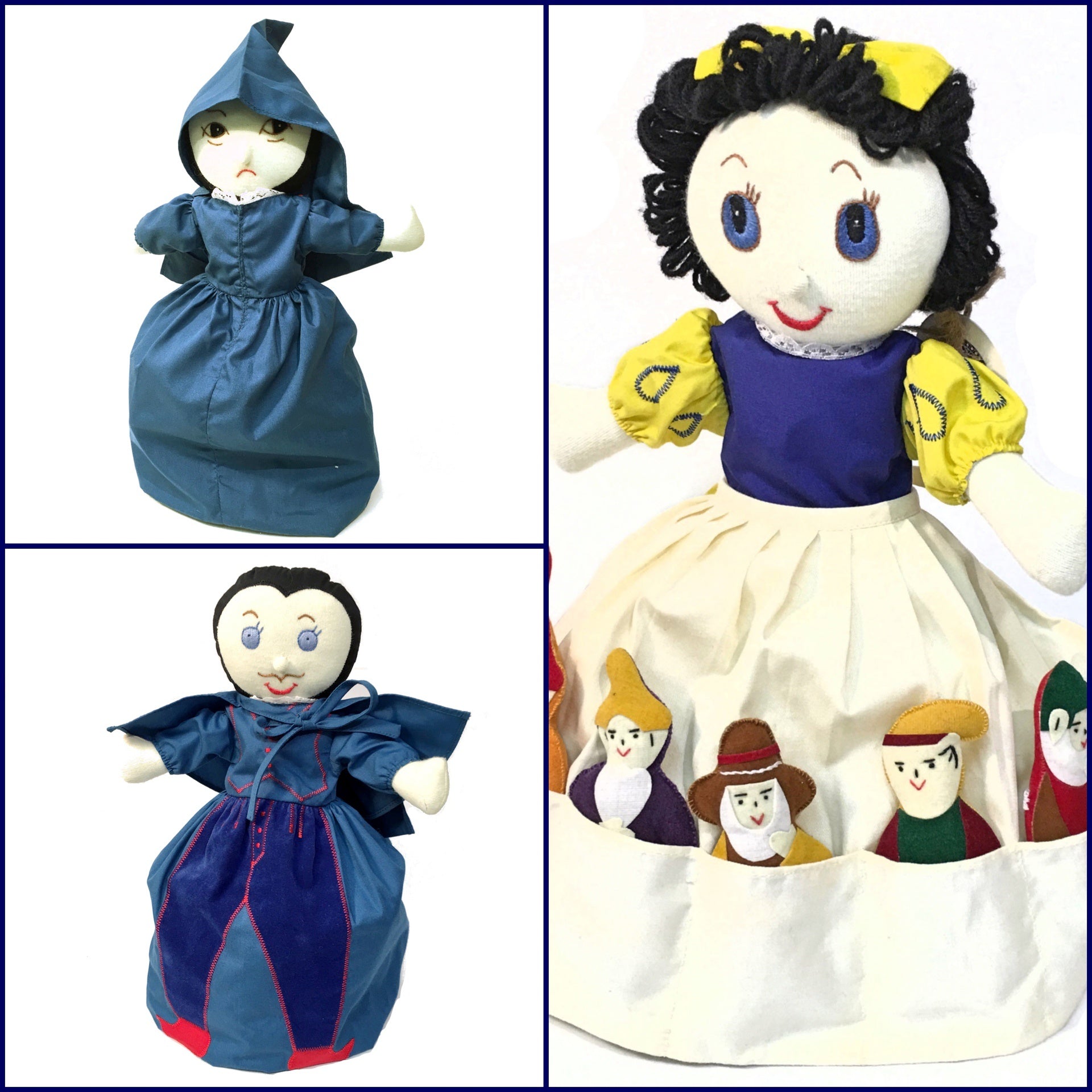 Snow White and the Seven Dwarfs Doll - Upside Down Toy Handmade in Thailand by the Fatima Centre | Shop Ethical Gifts for Children at ONLY JUST |