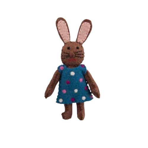 Felt Bunny Rabbit Doll - Nepal