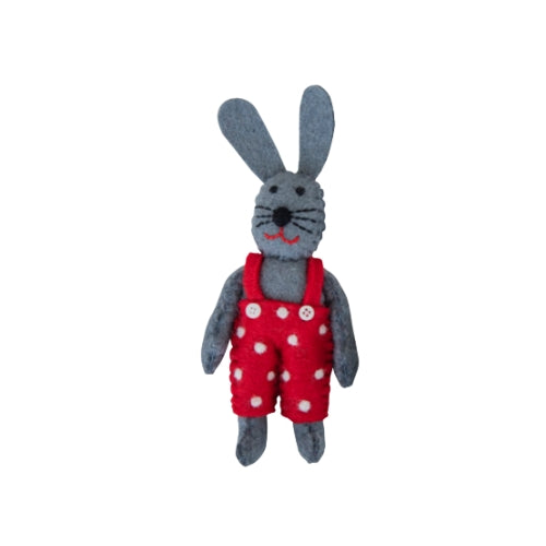 Felt Bunny Rabbit Doll - Nepal