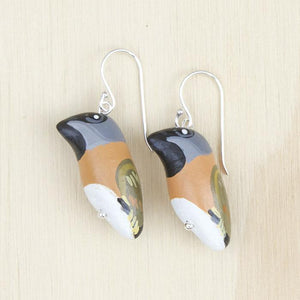 Songbird Black-Throated Finch Earrings - Thailand