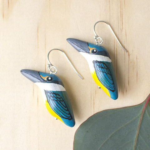 Songbird Sacred Kingfisher Earrings - Thailand