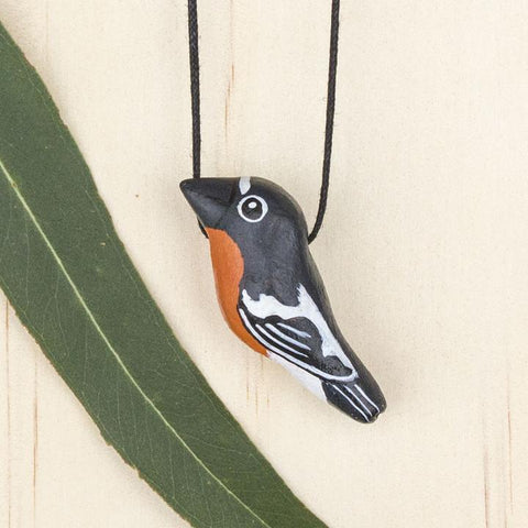 Songbird Flame Robin Whistle Necklace - Thailand