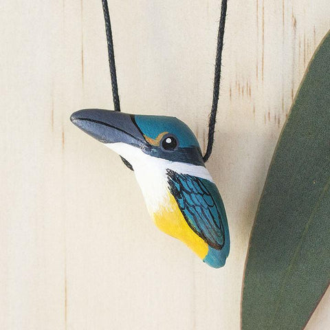 Songbird Sacred Kingfisher Whistle Necklace - Thailand