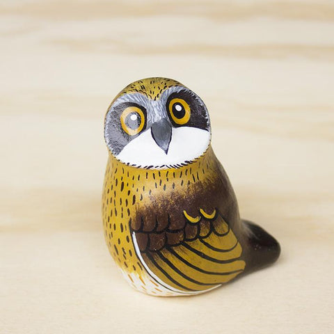 Songbird Boobook Owl Paperweight Whistle - Thailand